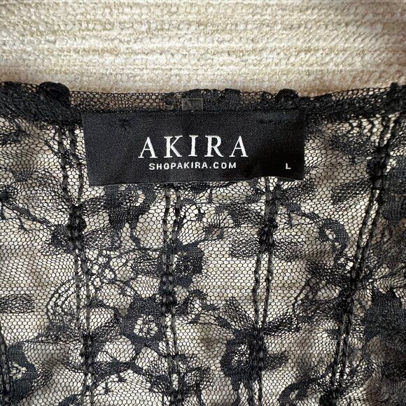 Akira Womens L Sheer Lace Black Cover Jacket Whimsigoth Victorian Boho Baddie - Picture 6 of 11